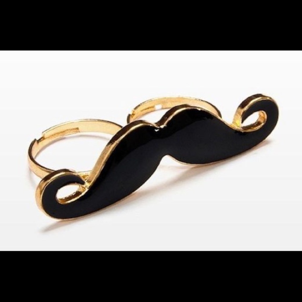 Double ring moustache brand new